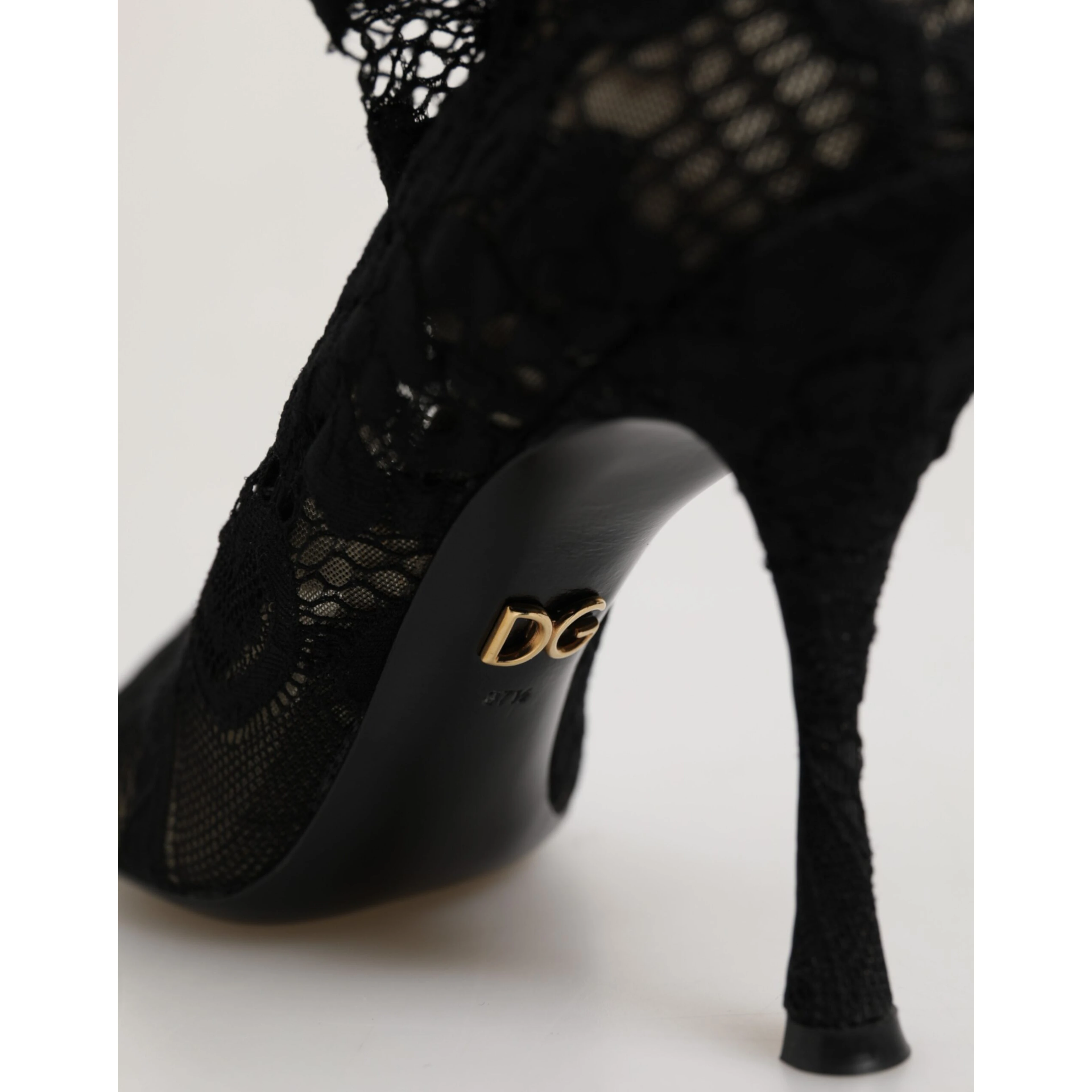 Black Pumps Taormina Lace Socks Boots Shoes