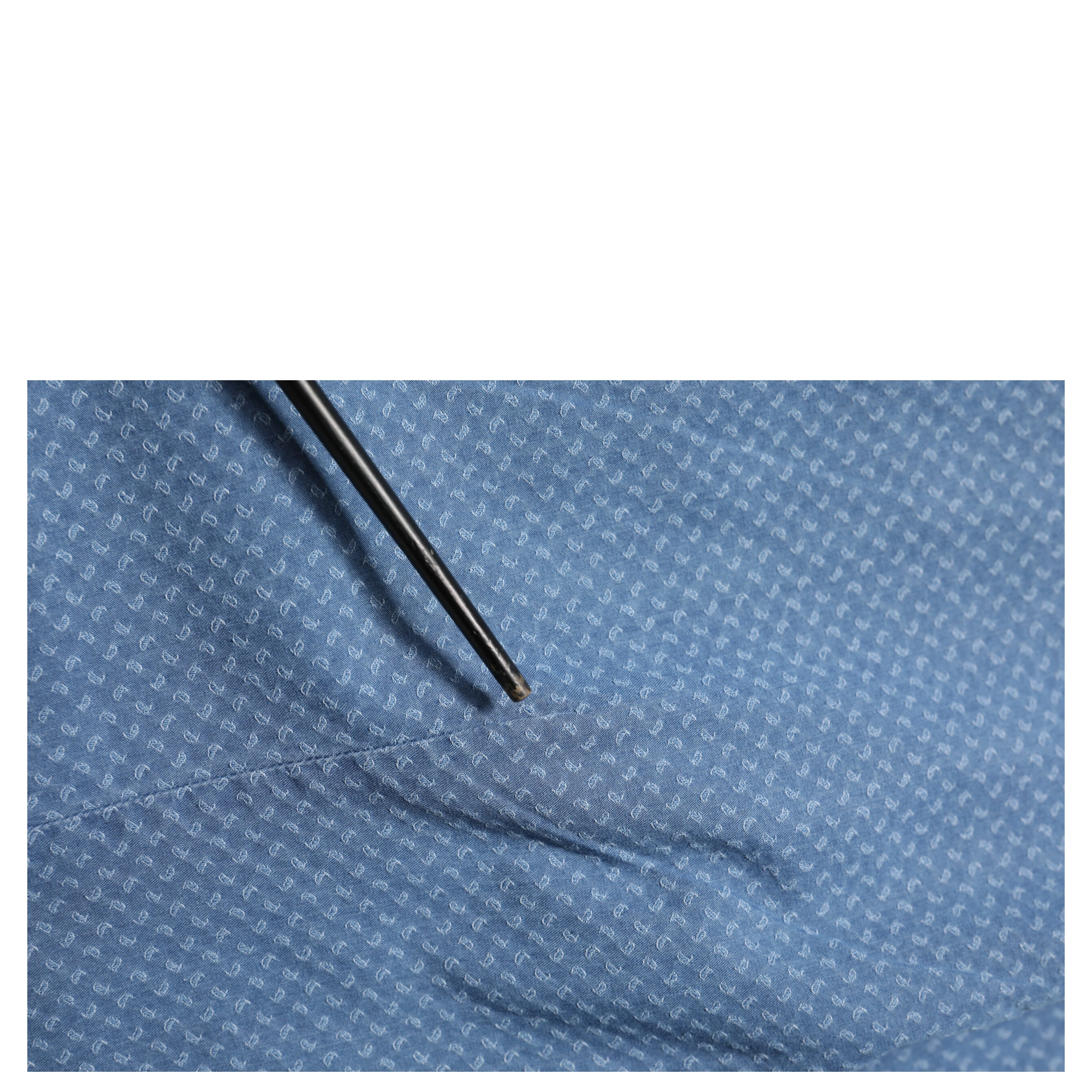 Blue Cotton Slim Fit Collared Long Sleeve Casual Shirt