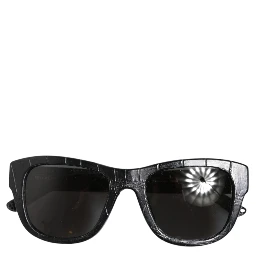DG4177 Black Leather Frame Tinted Lens Sunglasses