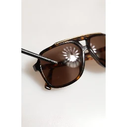 Dark Brown Tortoise Shell Pilot Frame Sunglasses