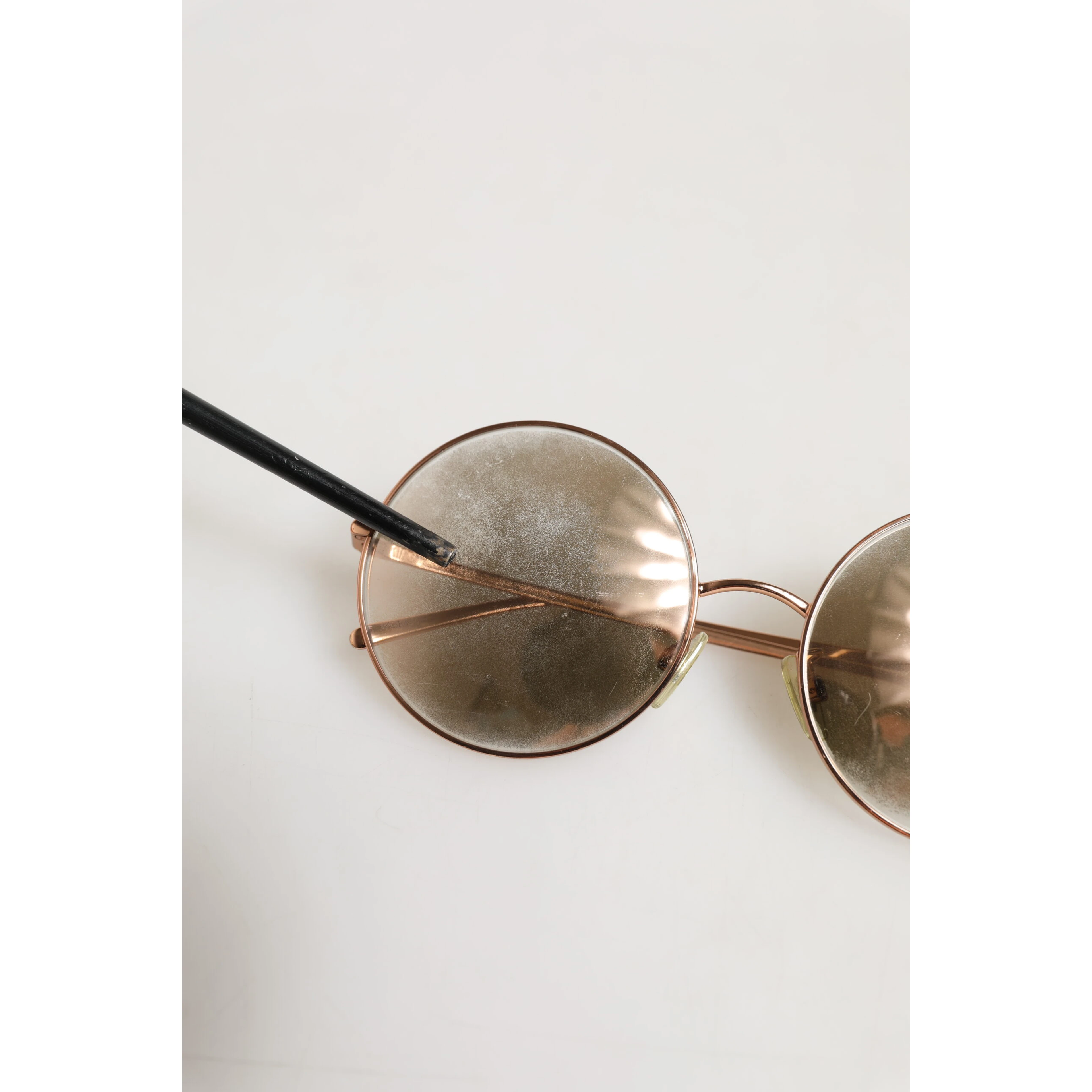 DG2215K Gold Metal Round Shades Eyewear Sunglasses