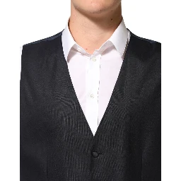 Black MARTINI 2 Buttons Suit 3 Piece Suit