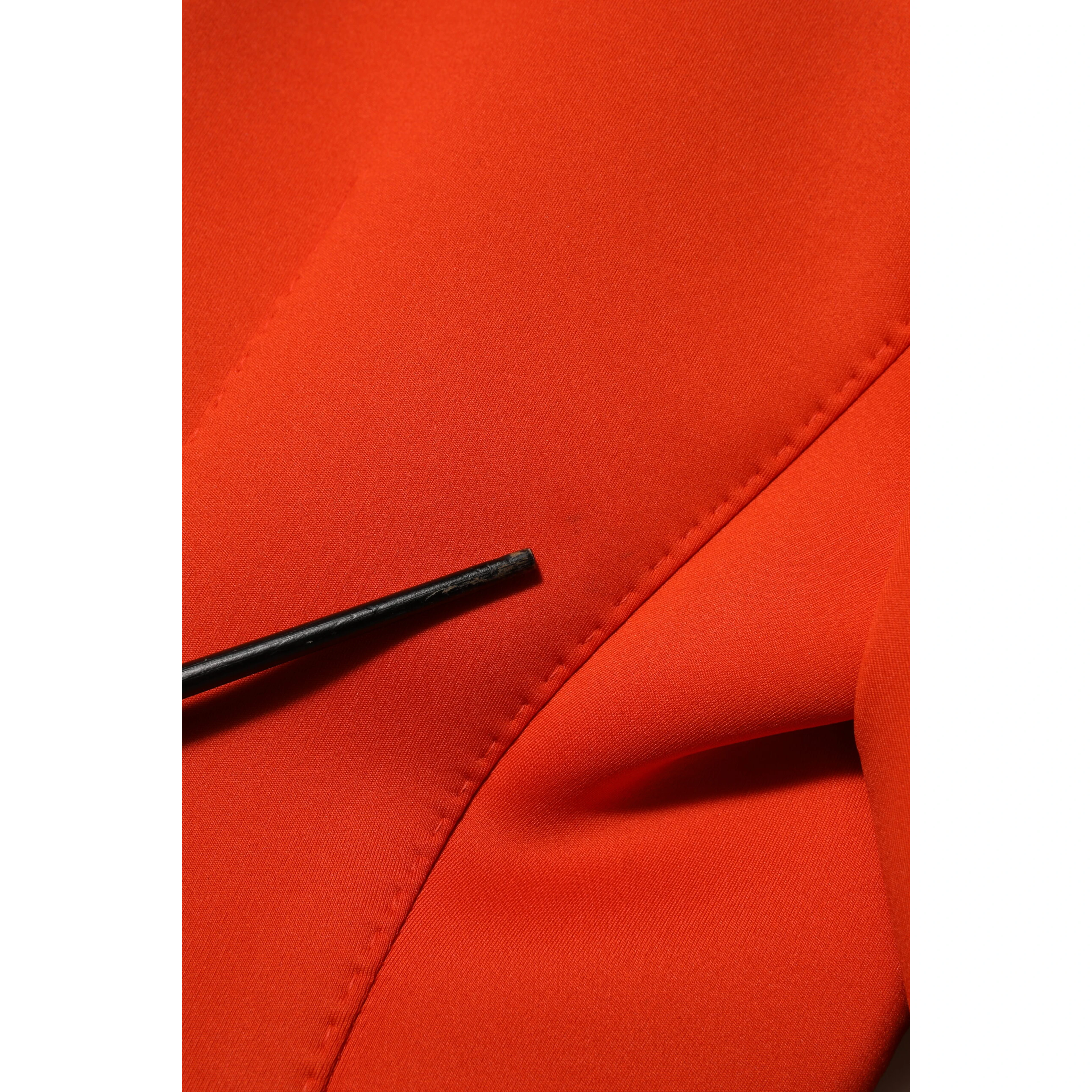 Red Buttoned Down Women Trench Coat Jacket