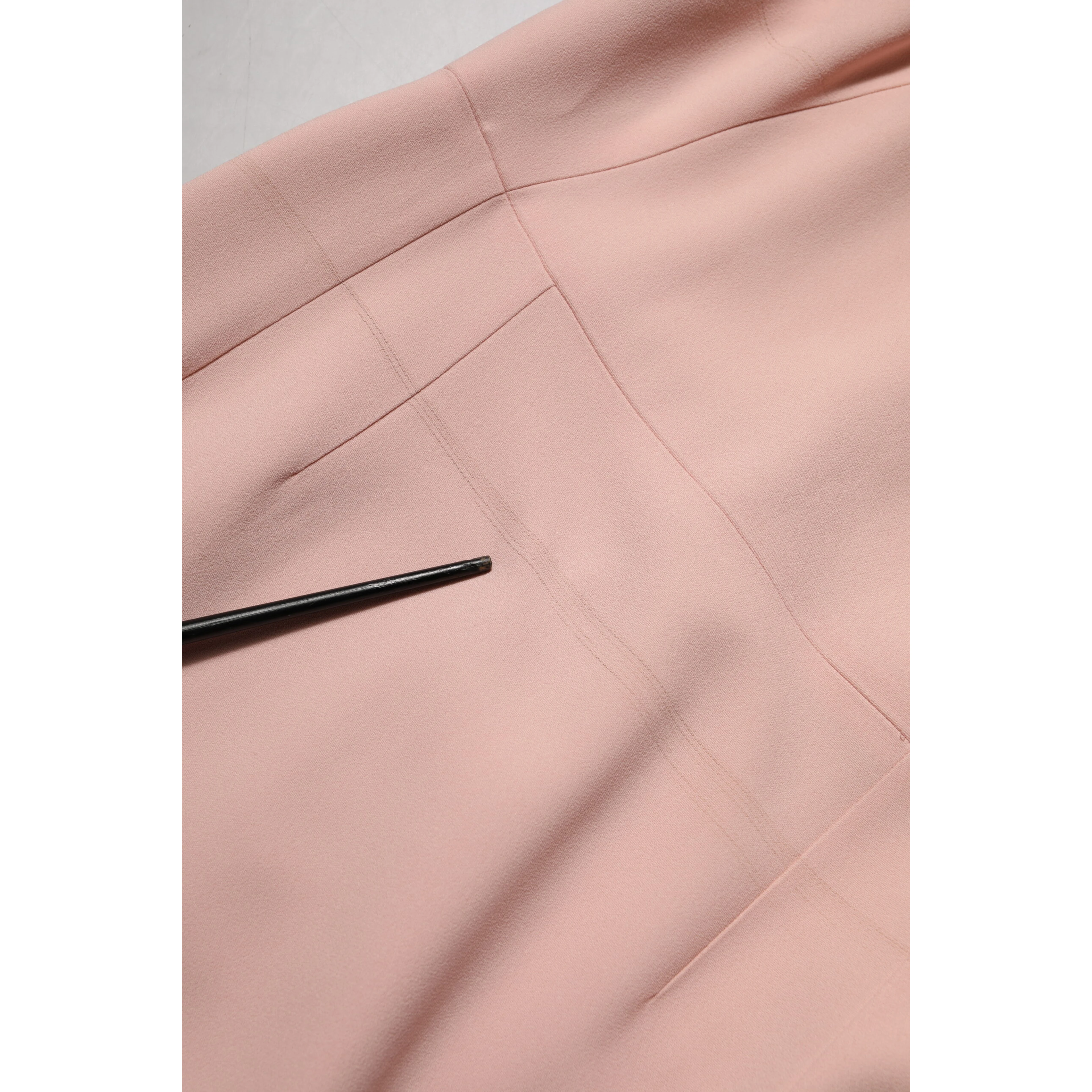 Pink Viscose Fit Flared Sheath Midi Dress