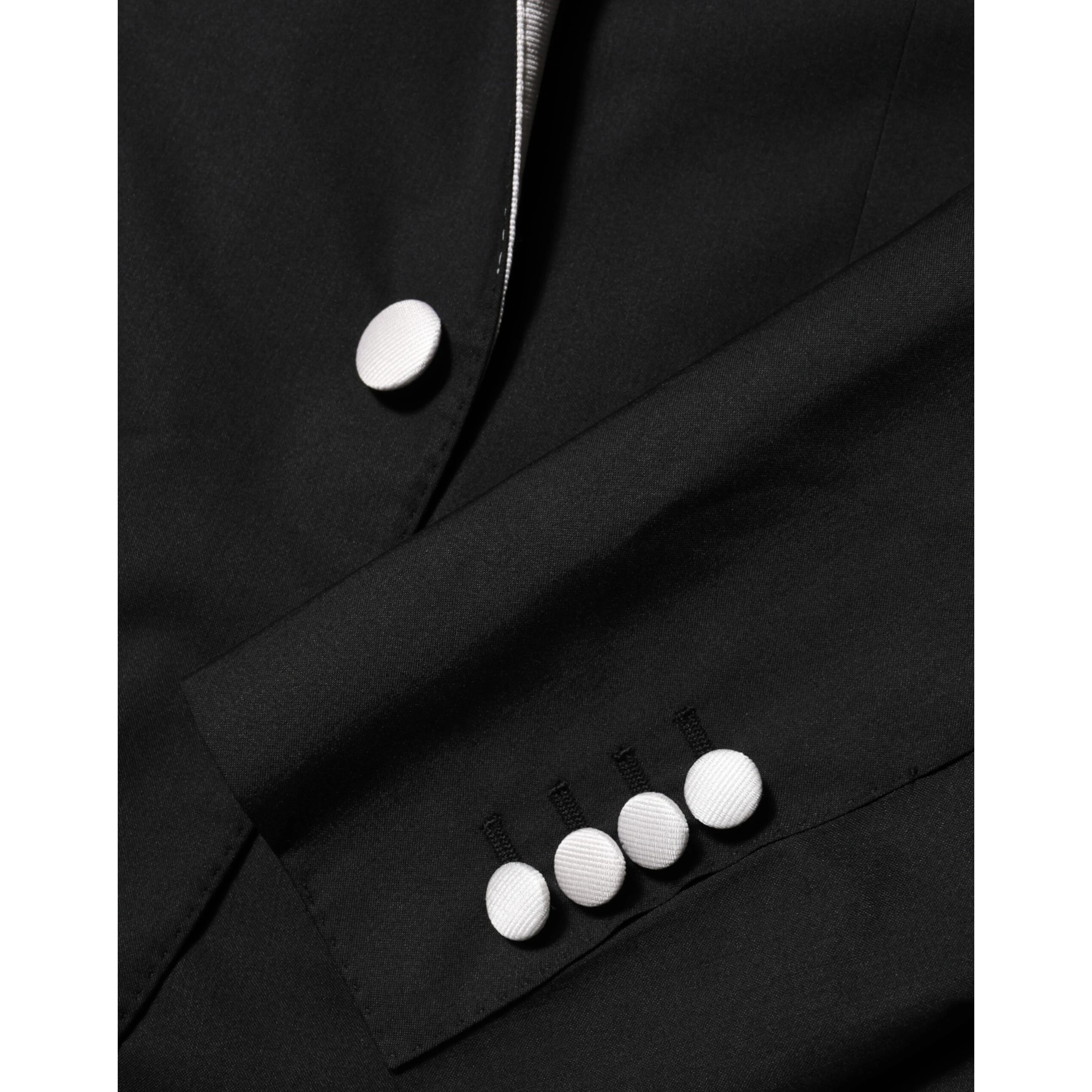 Black White MARTINI 1 Button Men Suit Blazer