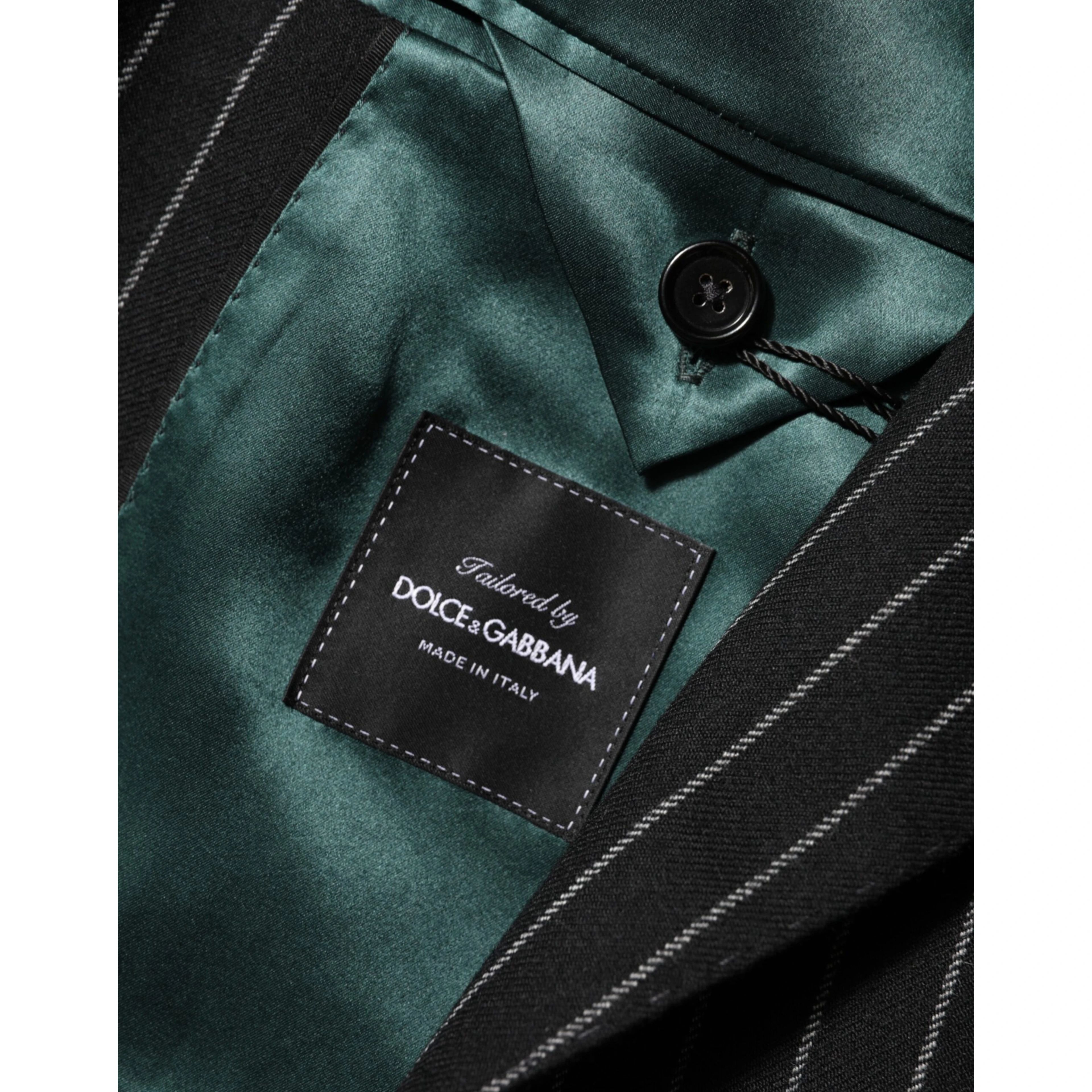 Black Stripes 2 Buttons Suit Jacket Blazer