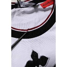 White Cotton Crown King Embroidery T-shirt