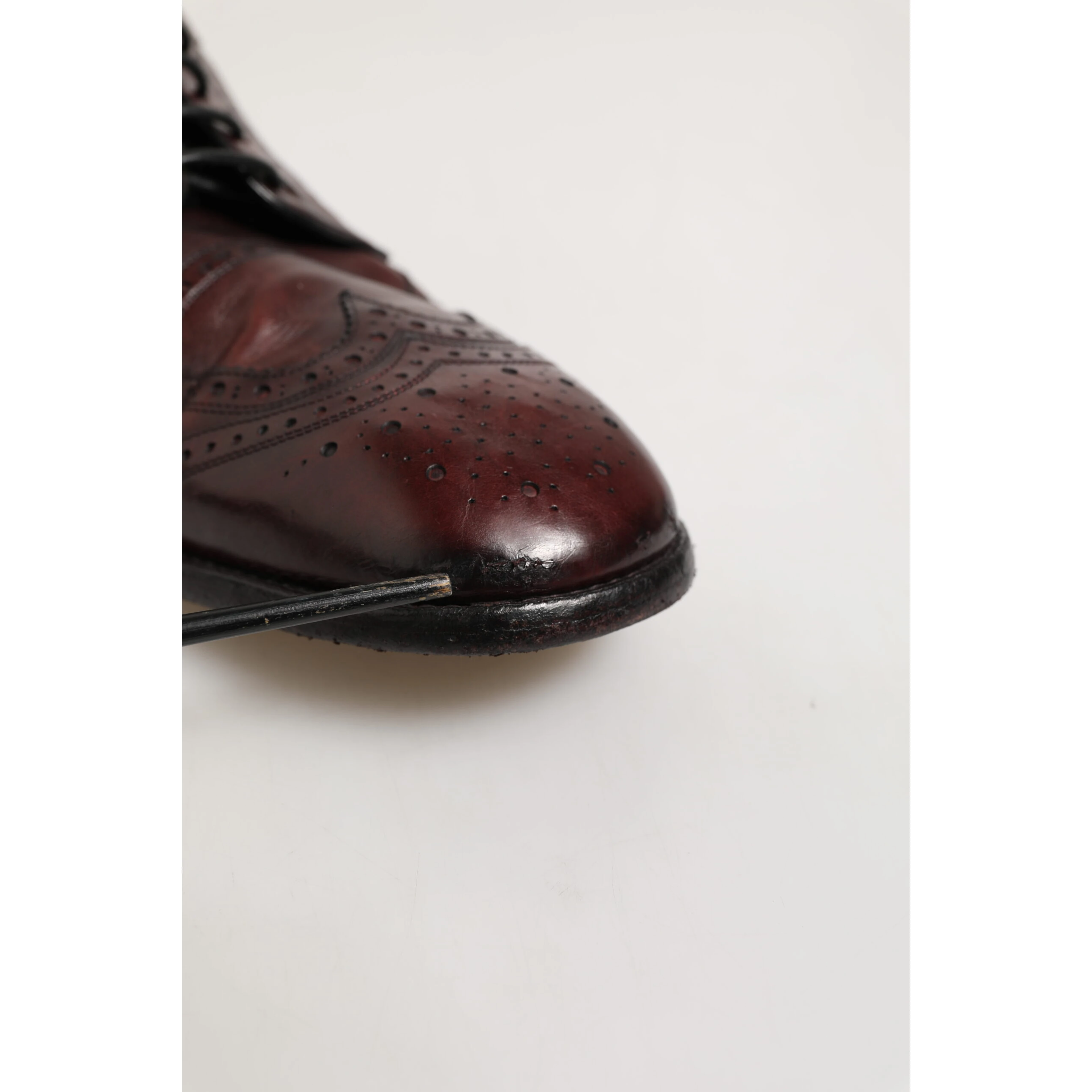Bordeaux Leather Lace Up Dress Derby Shoes