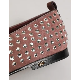Pink Suede Crystals Loafers Men Dress Shoes