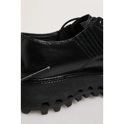 Black Leather Lace Up Derby Men Dress Shoes