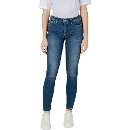 Blue Cotton Skinny Jeans