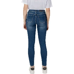 Blue Cotton Skinny Jeans