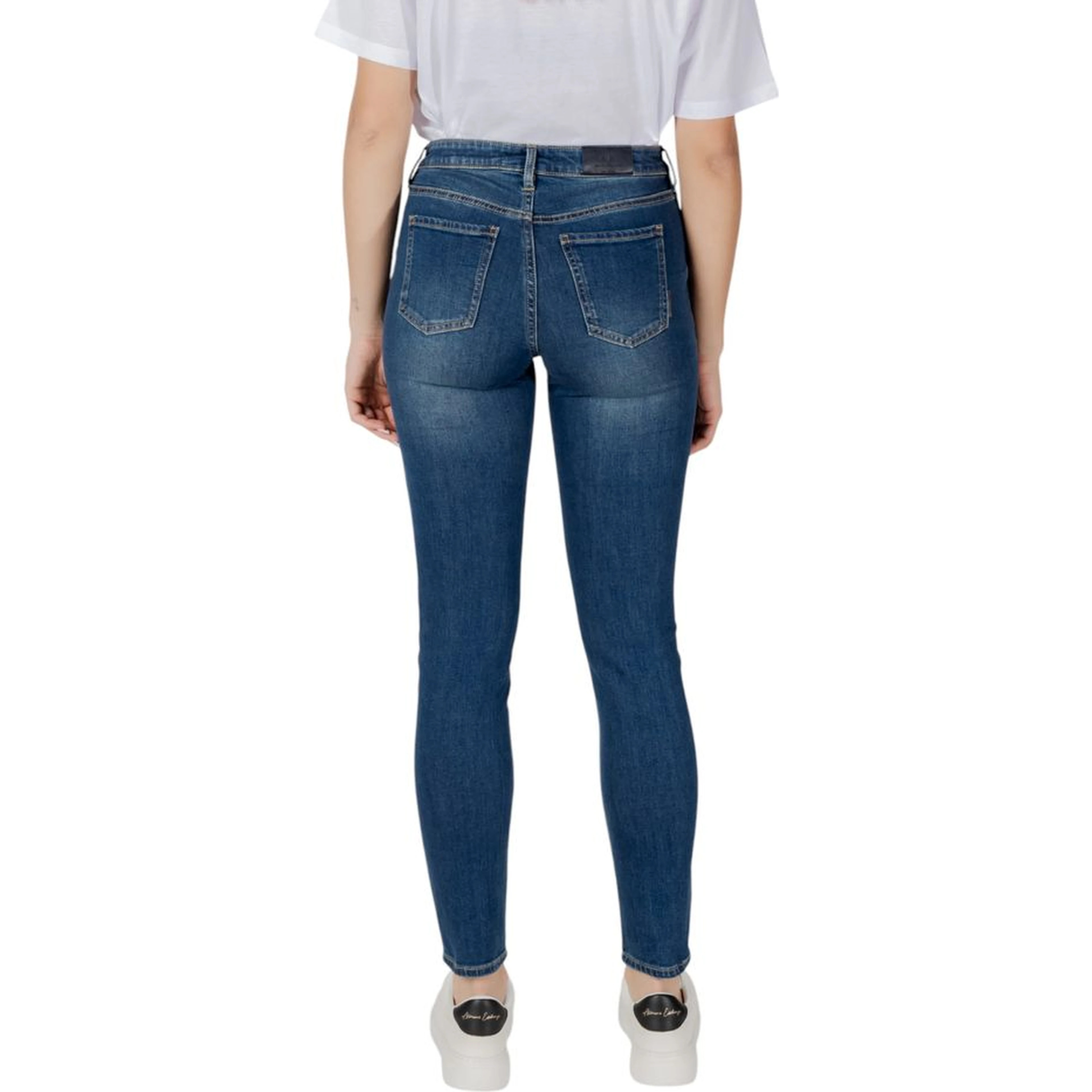 Blue Cotton Skinny Jeans