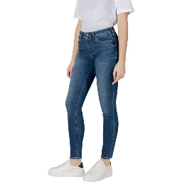 Blue Cotton Skinny Jeans