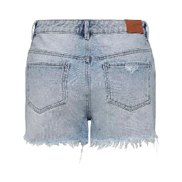 Light Blue Cotton Shorts