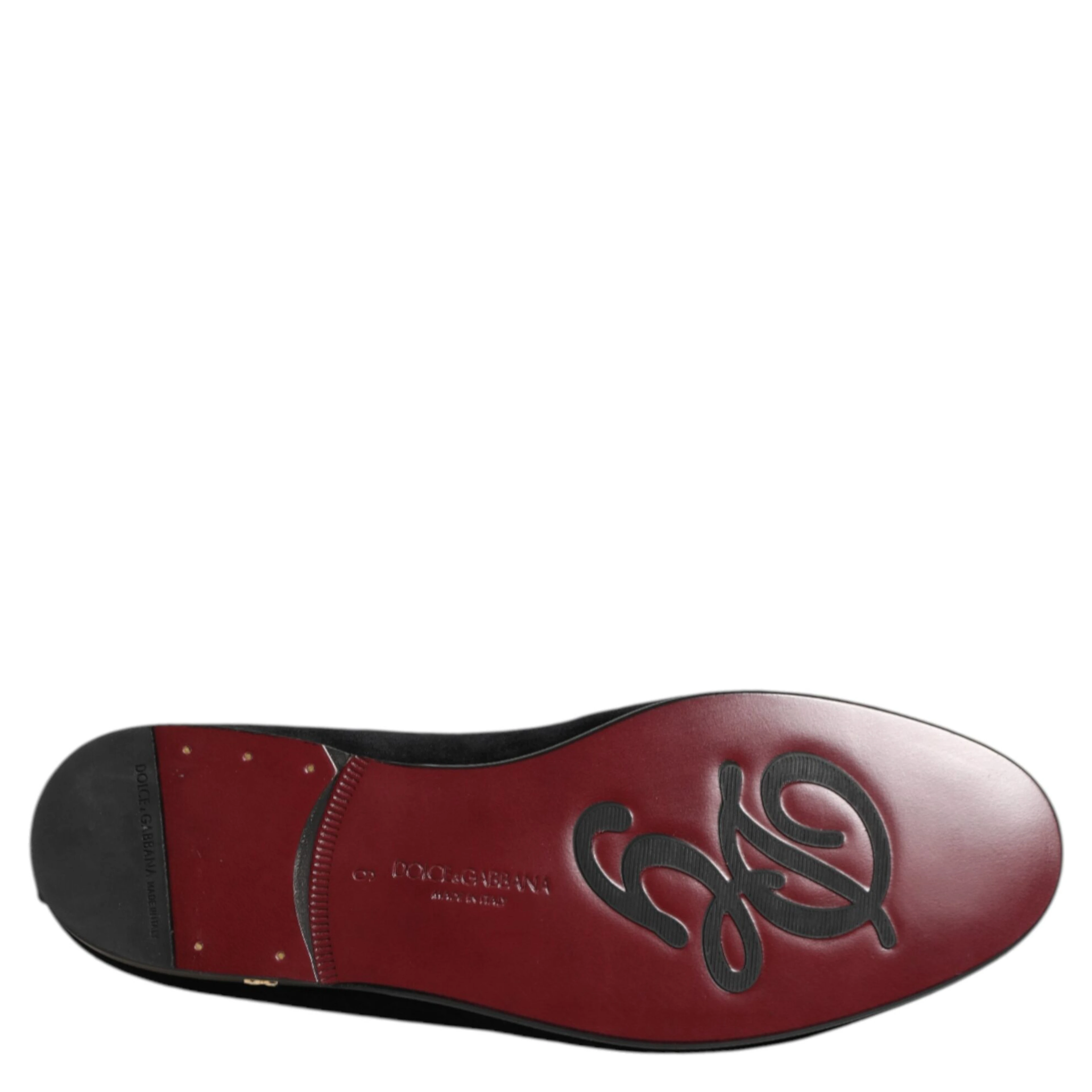 Black Velvet Gold Crown Mens Loafers Shoes