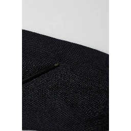 Black Cashmere Knit V-Neck Pullover Sweater