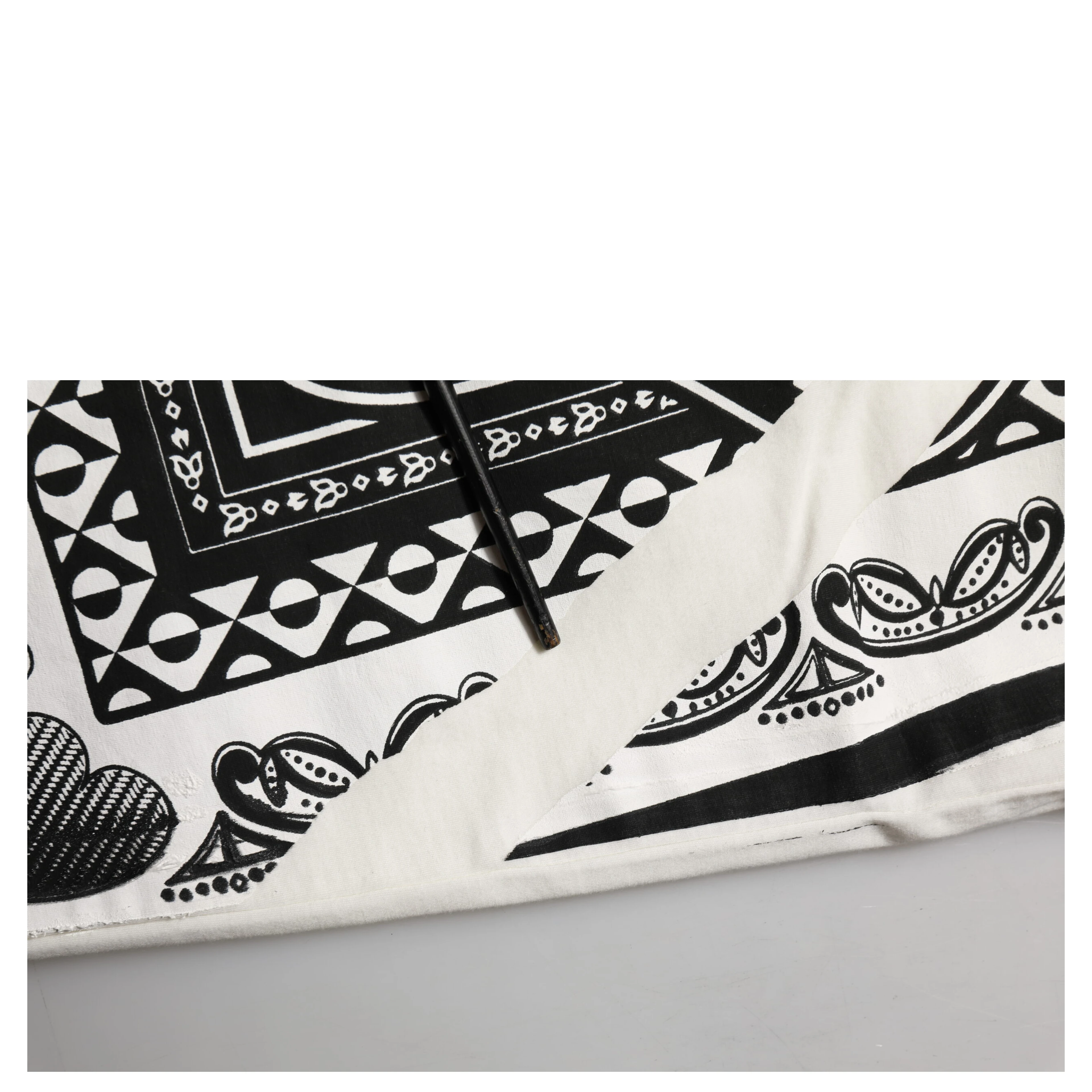 White Cotton Logo Bandana Print Men T-shirt