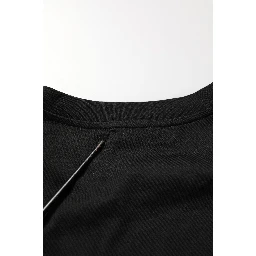 Black Logo Plaque Cotton Crew Neck T-shirt
