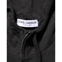 Black Logo FullZip Hooded Sweatshirt Sweater