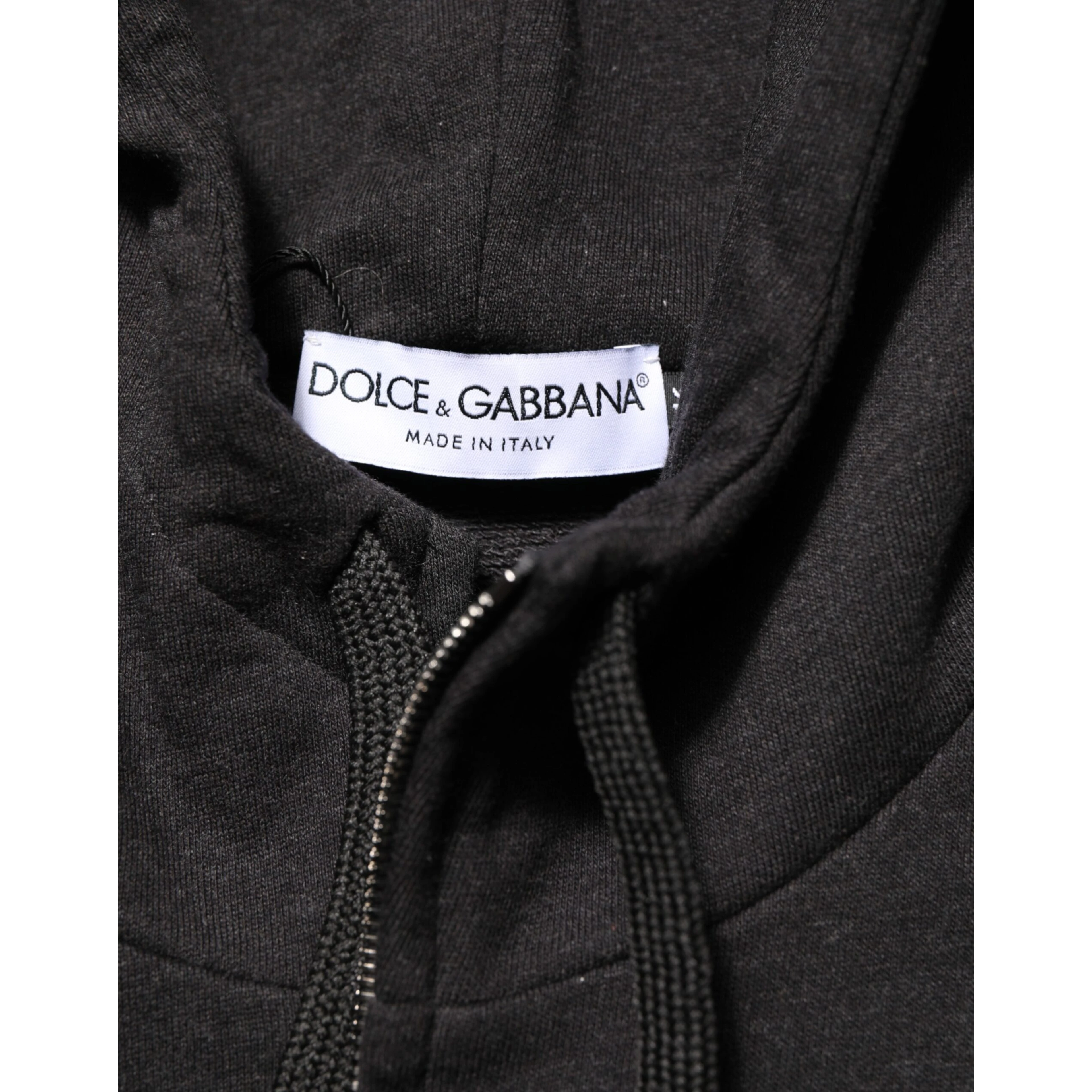 Black Logo FullZip Hooded Sweatshirt Sweater