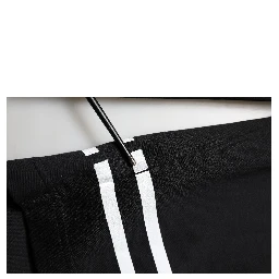 Black Logo Print Cotton Casual Bermuda Short