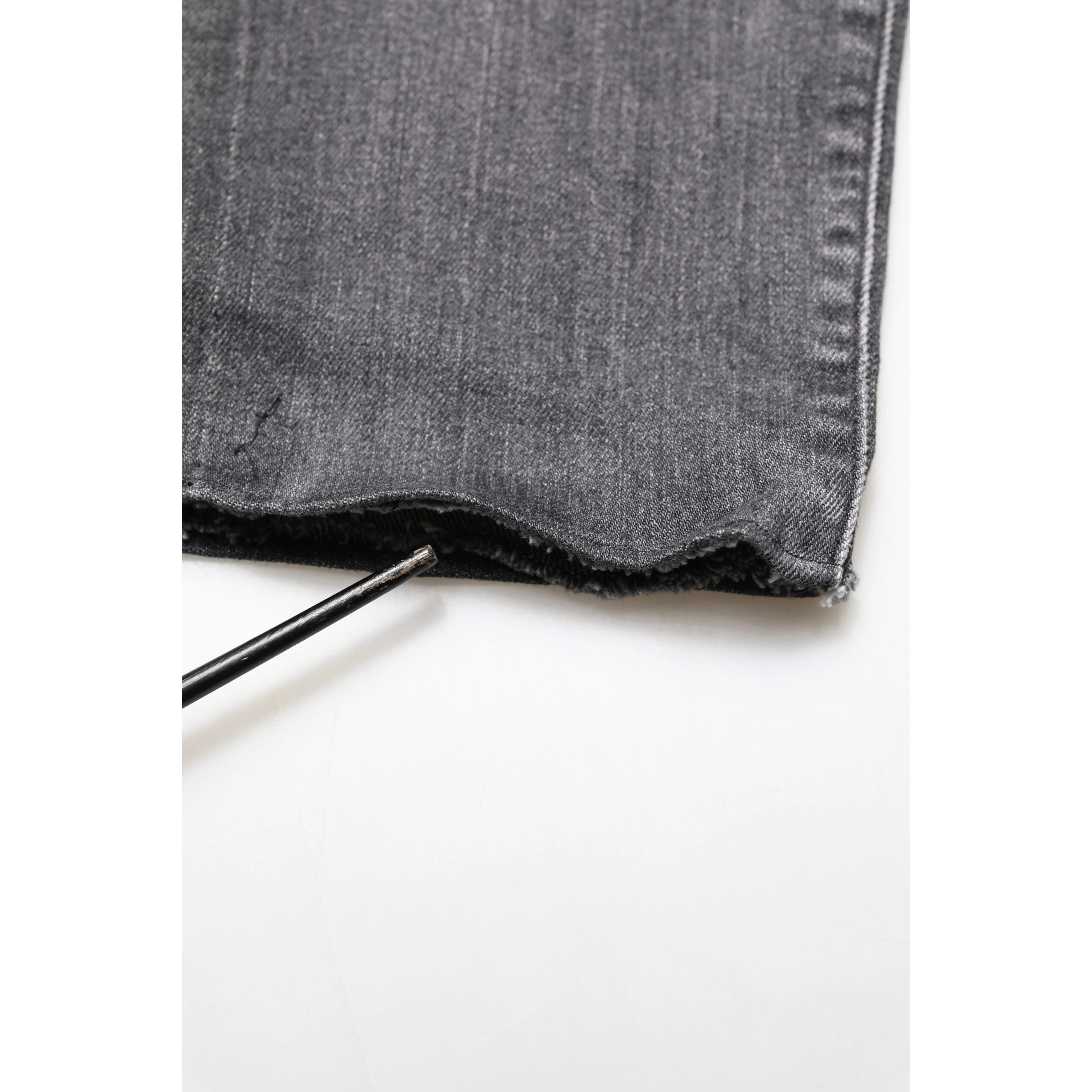 Grey Cotton Denim Slim Fit Distressed Pants Jeans