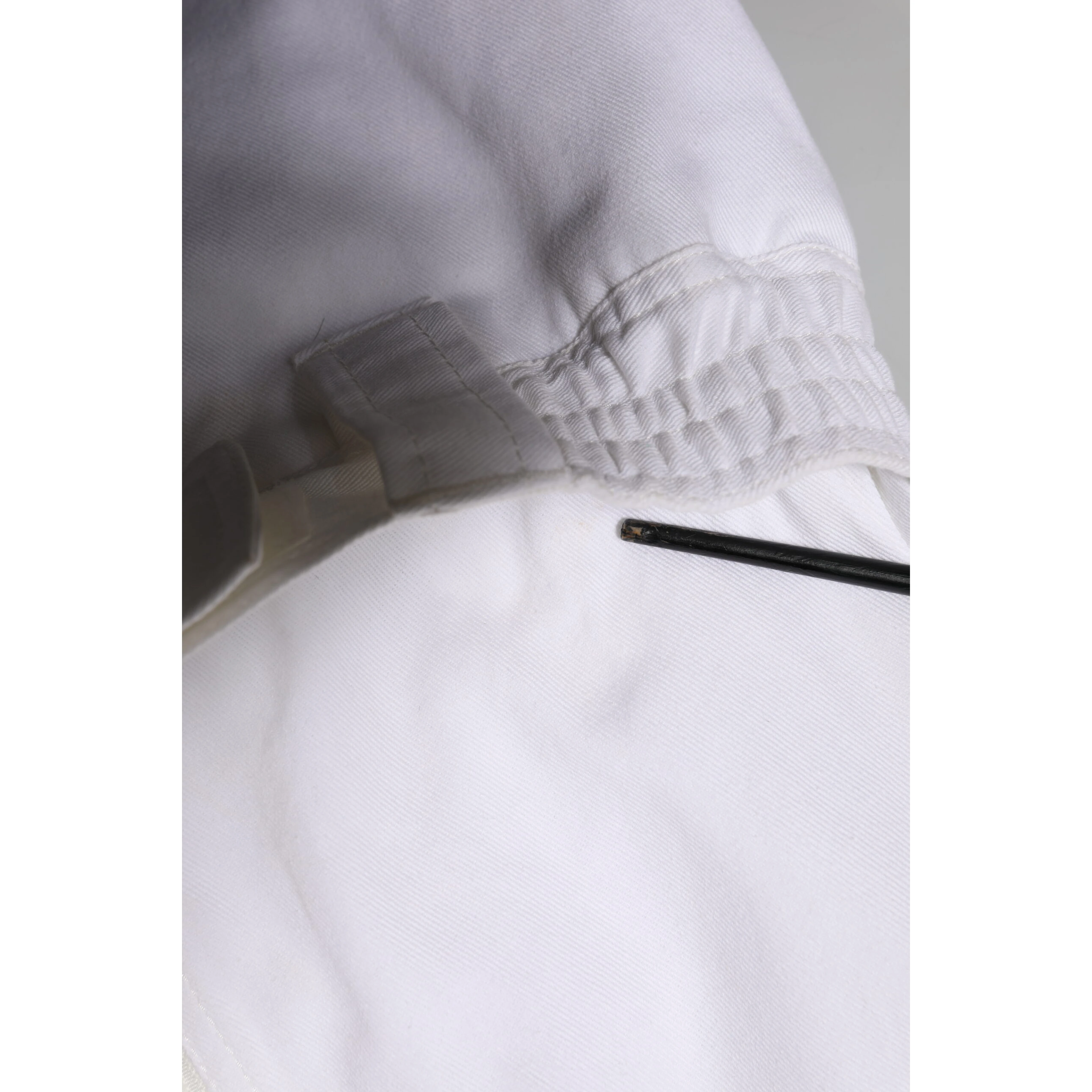 White Barcode Patch Utility Zip Jumpsuit Pants