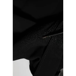 Black Viscose Blend Shirt Style Belted  Dress