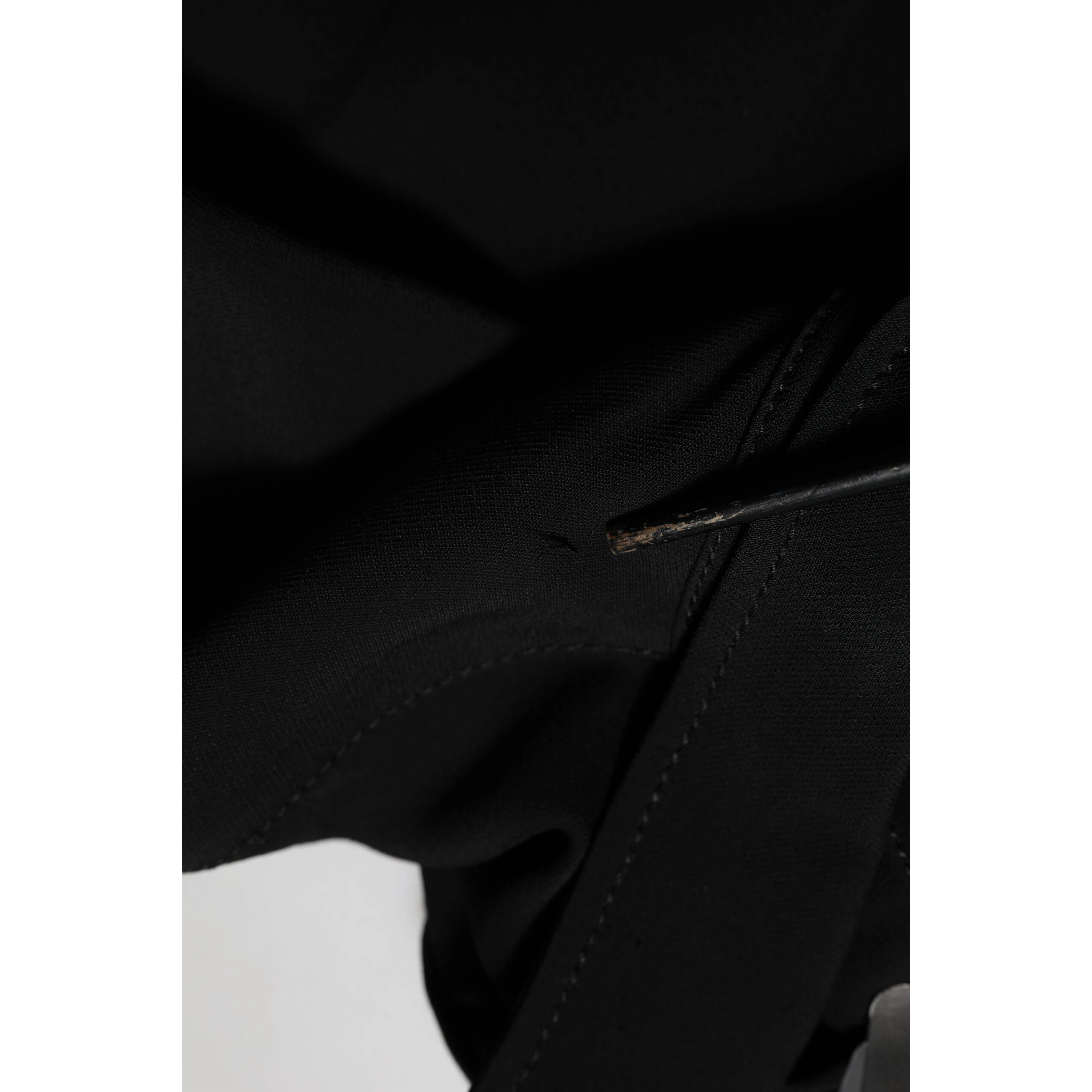Black Viscose Blend Shirt Style Belted  Dress