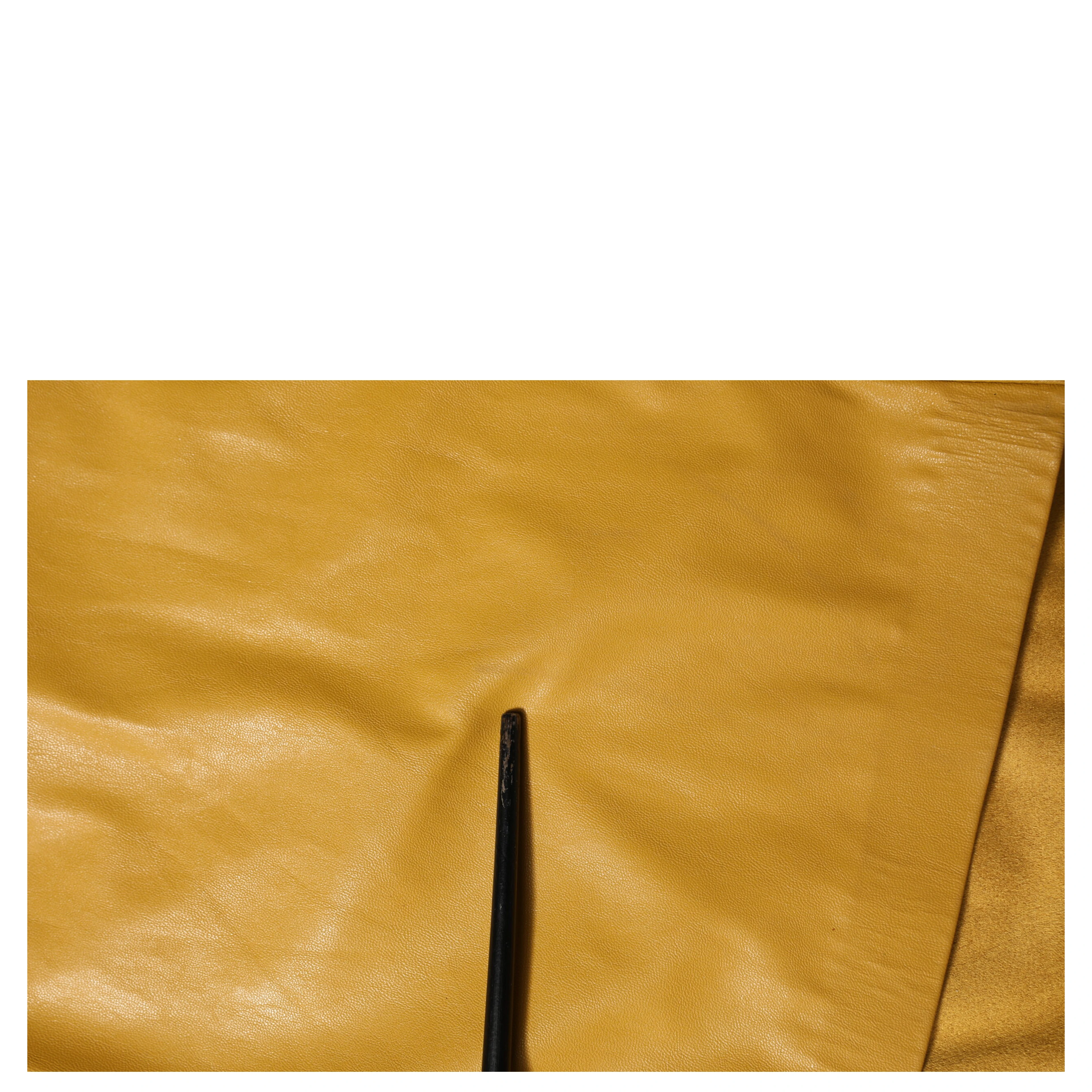 Polyester Belted Shirt Midi Long Sleeve Yellow Mustard