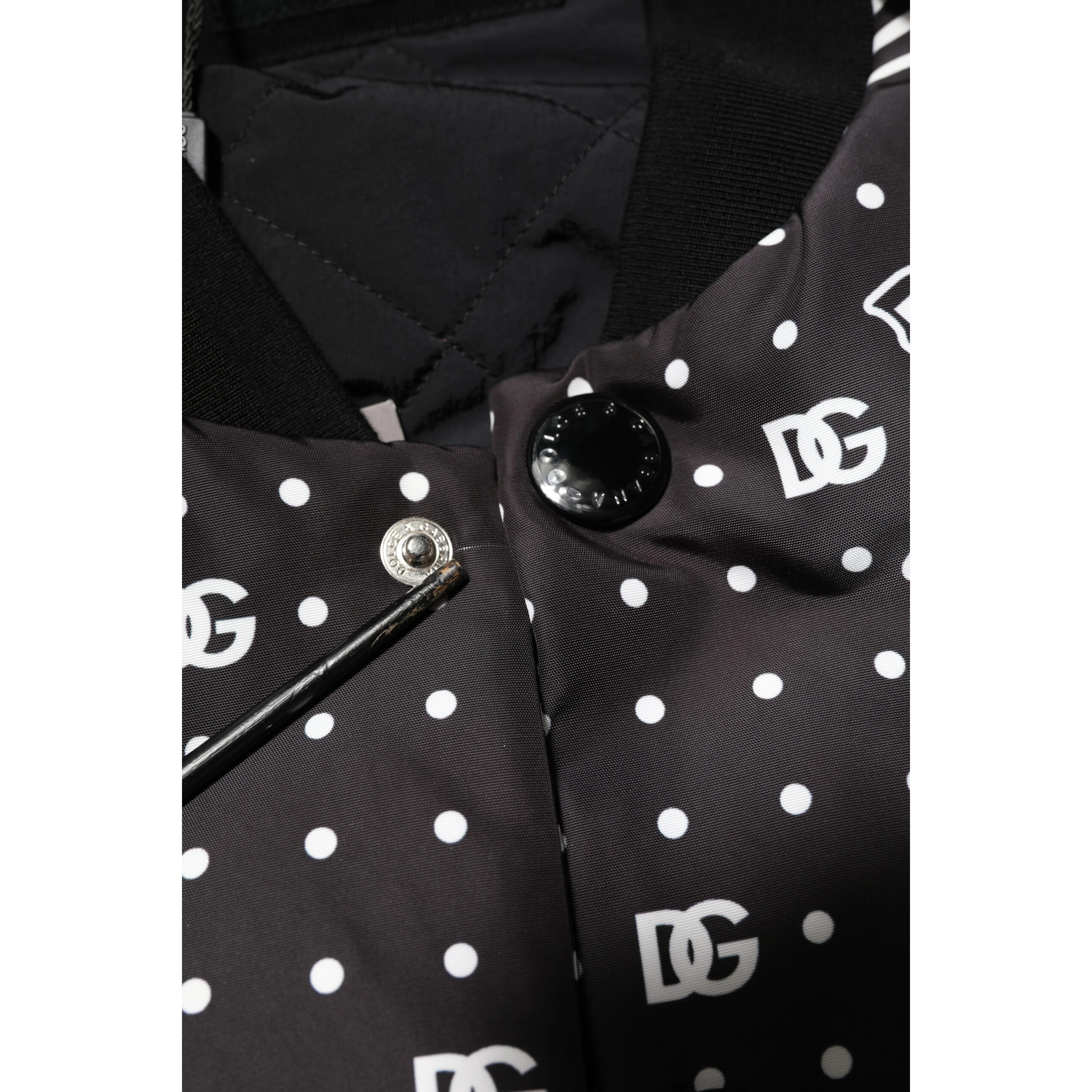 Black White Bandana Print Bomber Jacket