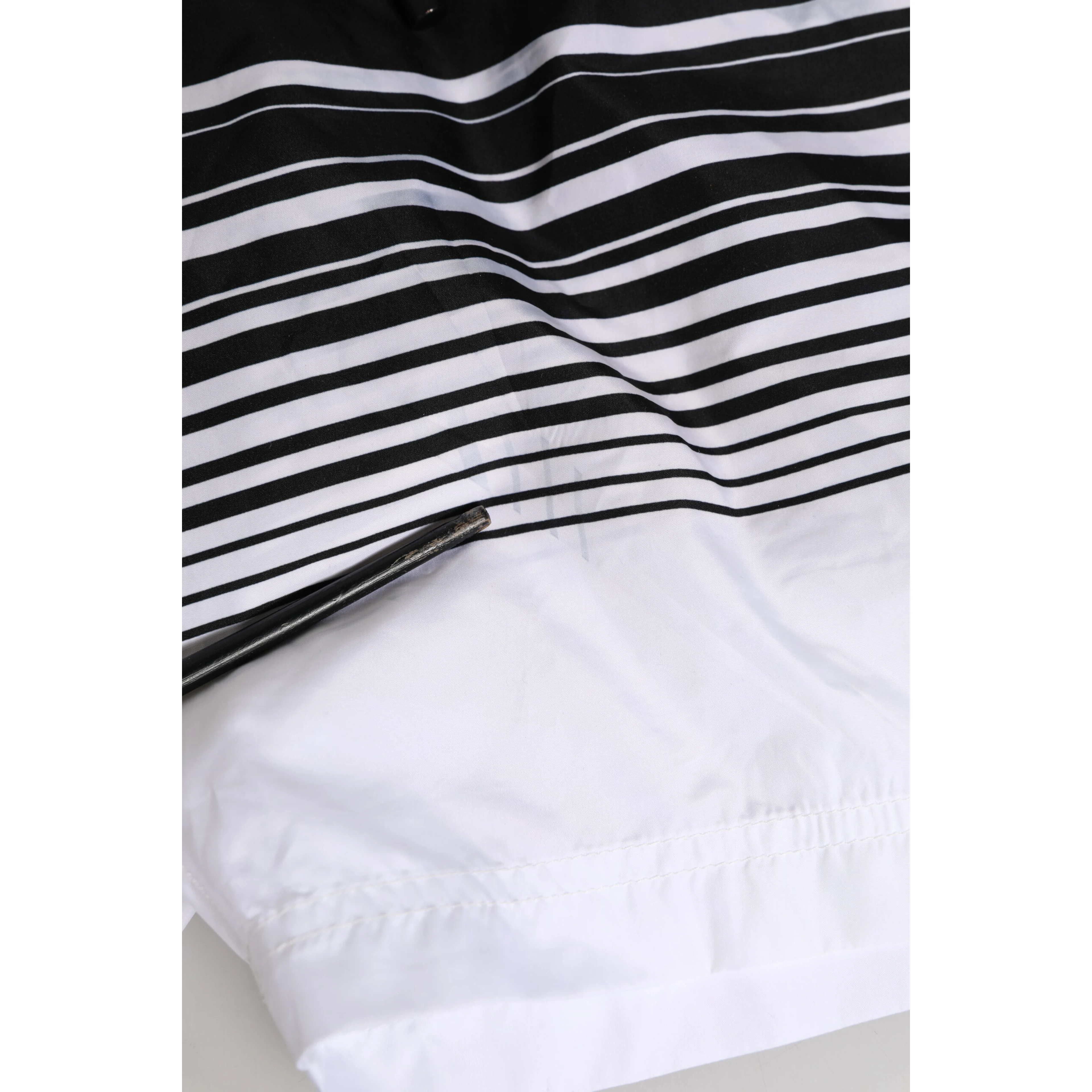 Black White Striped DG Logo Men Short  Swimwear