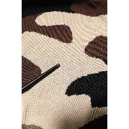 Camouflage Brown Silk Military Polo T-shirt