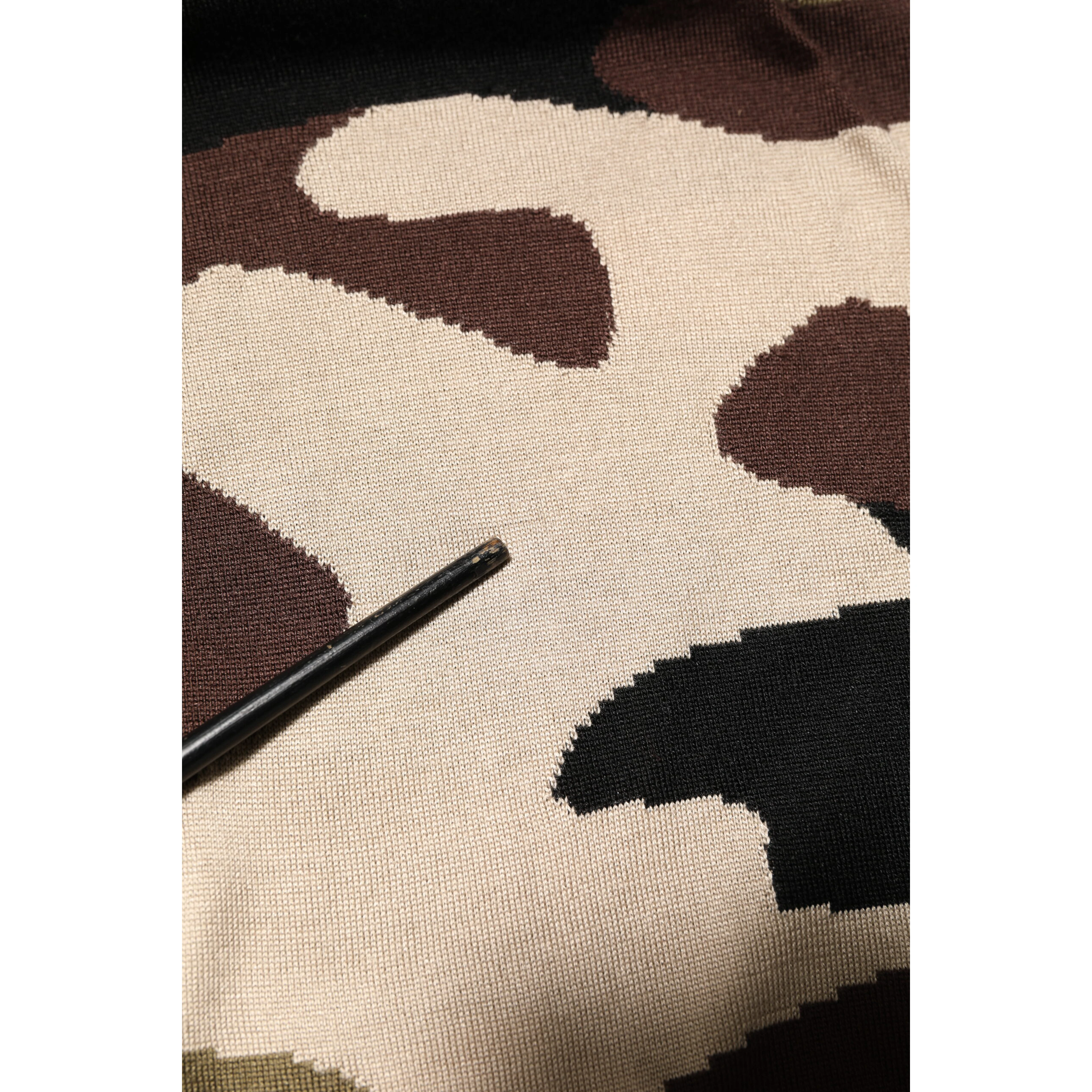 Camouflage Brown Silk Military Polo T-shirt