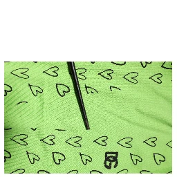 Green V-Neck DG Logo Heart Print T-shirt