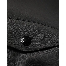 Black Polyester Logo Plaque Bomber Jacket