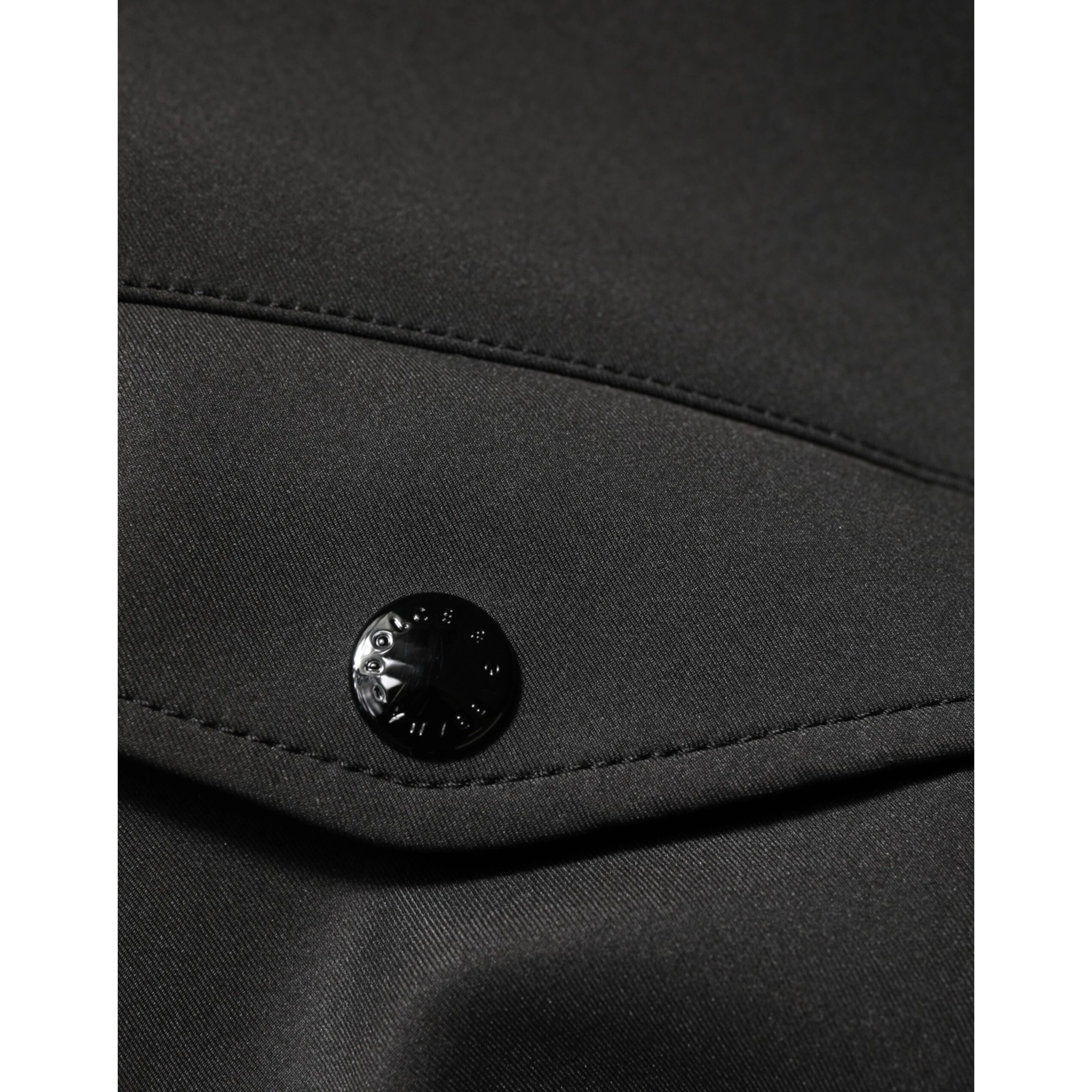 Black Polyester Logo Plaque Bomber Jacket