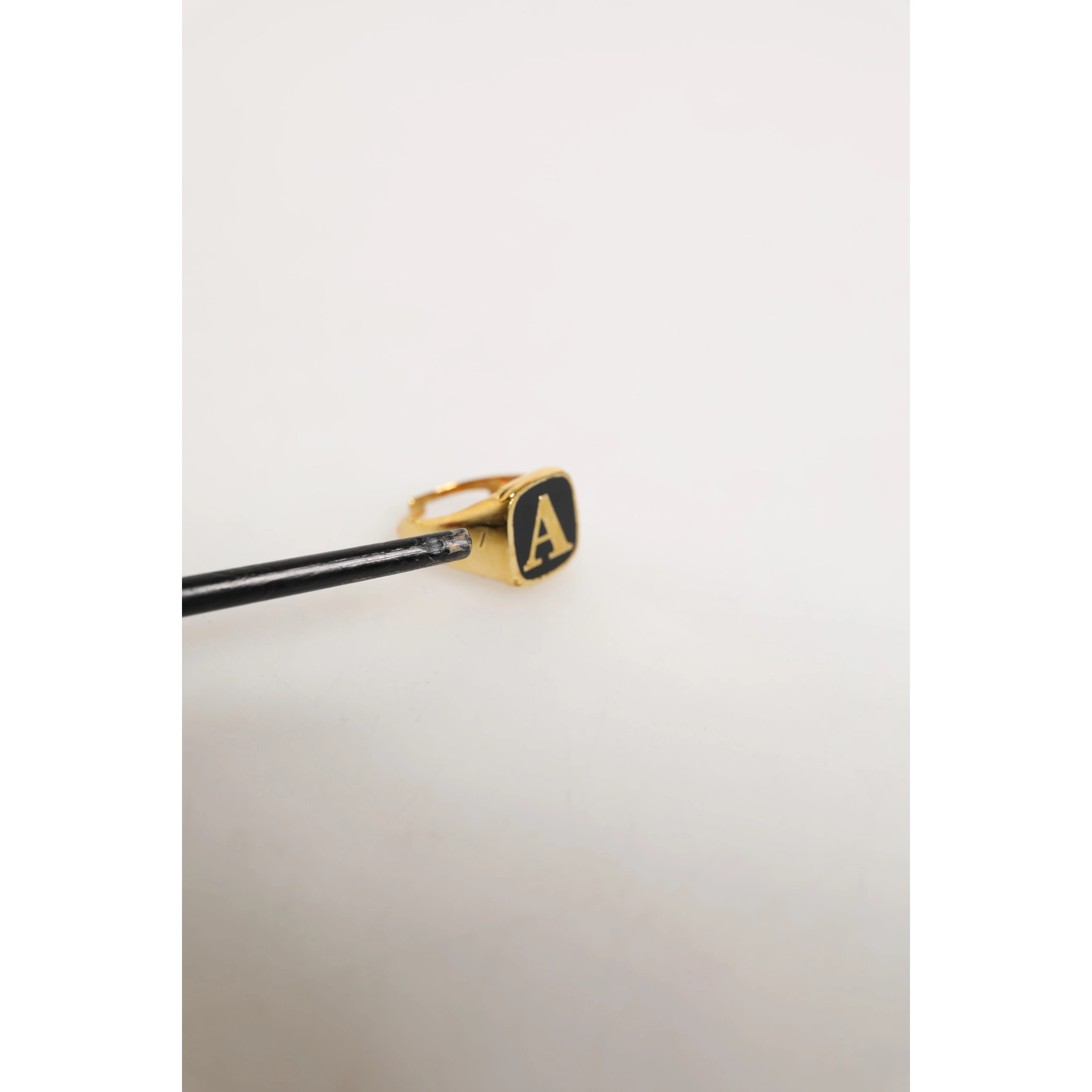 Gold Tone Brass JAZZ Letter Set 4 Pieces Adjustable Ring