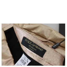 Metallic Gold Polyester StraightTrouser Pants