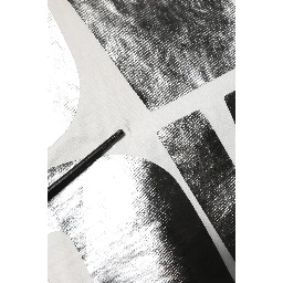 White Metallic Print Cotton CrewNeck T-shirt