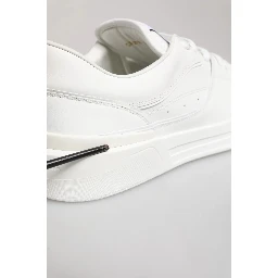 White Miami Leather Low Top Sneakers Shoes