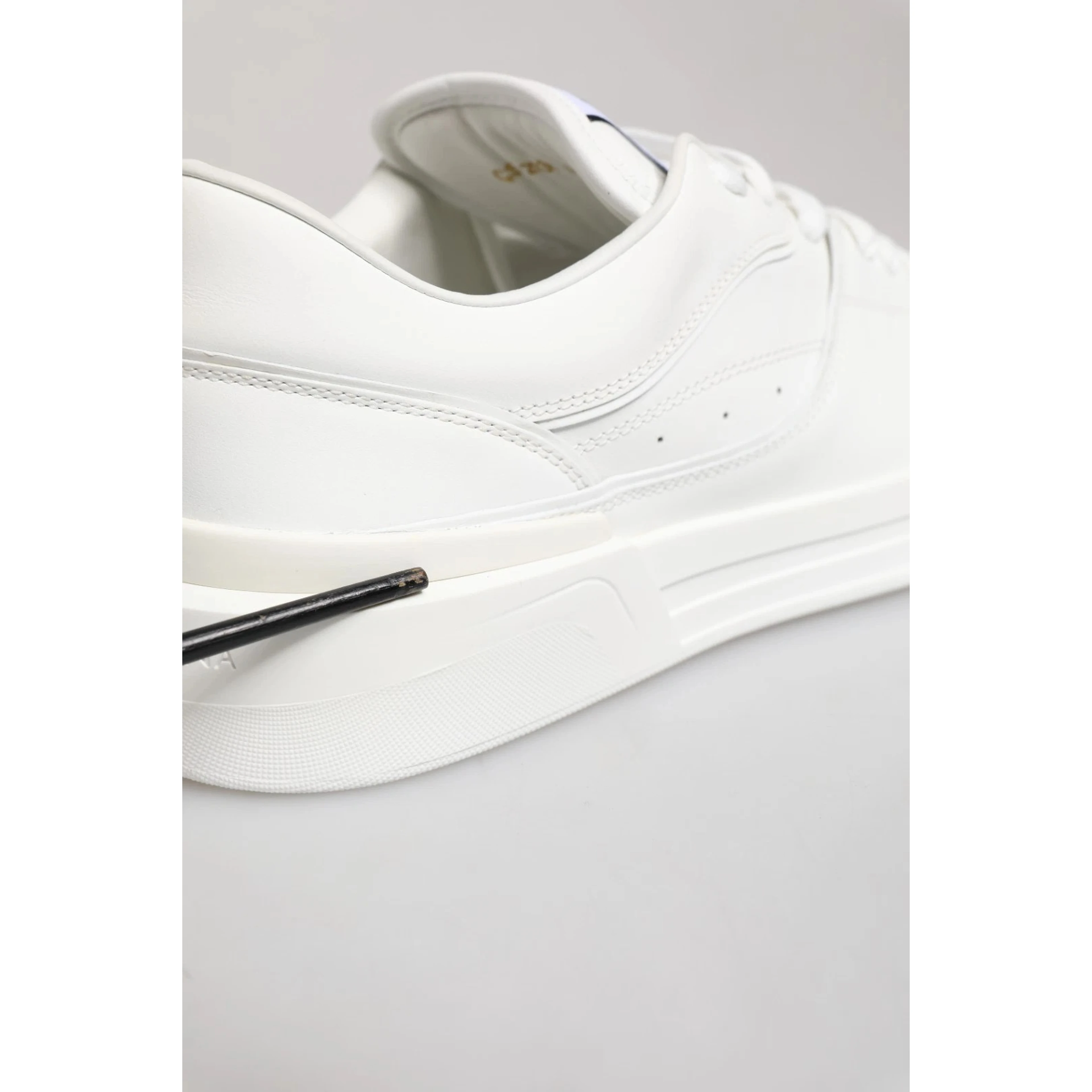 White Miami Leather Low Top Sneakers Shoes