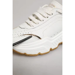 White Gold DAYMASTER Leather Sneakers Shoes