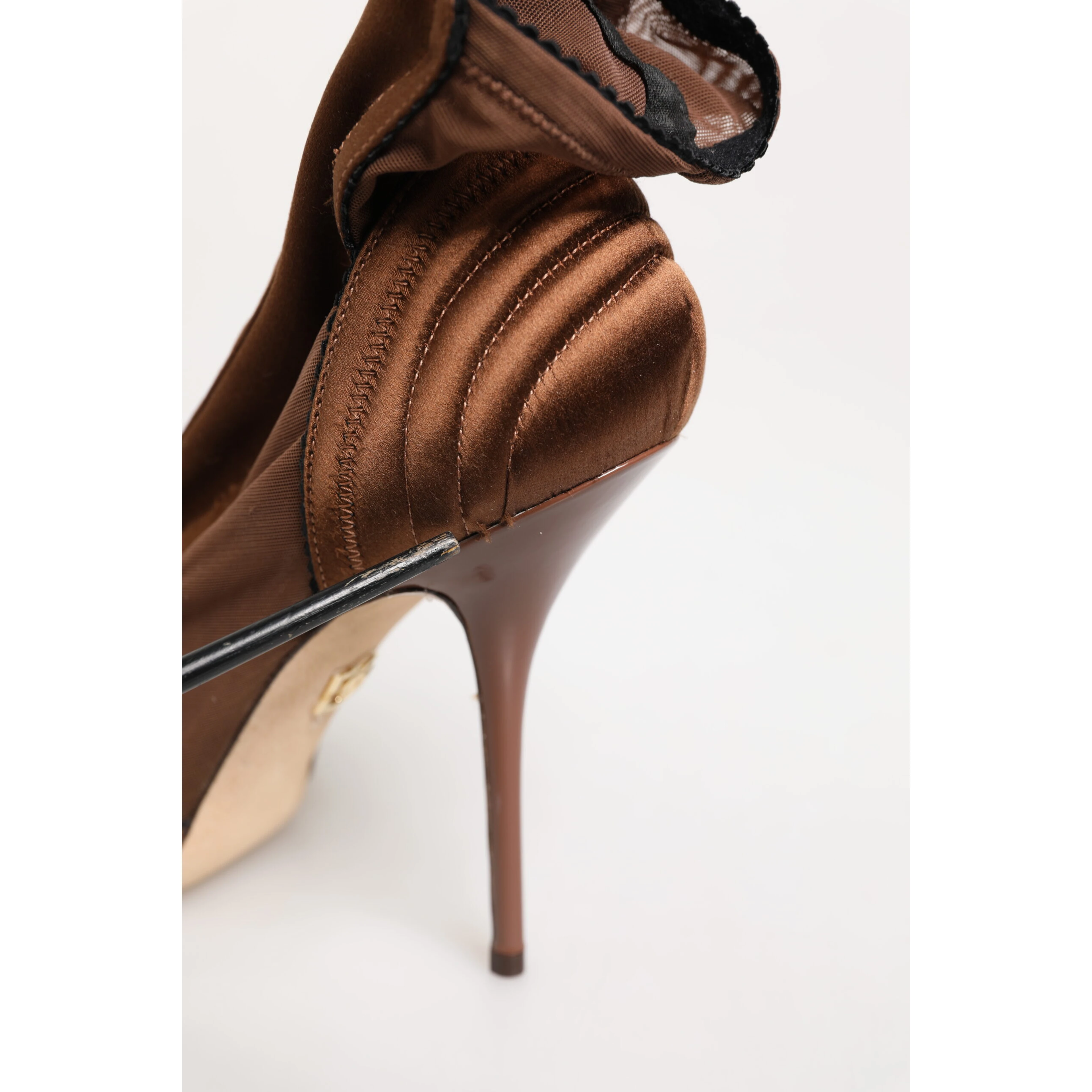 Brown Bette High Heeled Ankle Boots Shoes