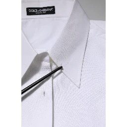 White Cotton Collared Long Sleeves Shirt Top