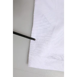 White Logo Crew Neck Short Sleeves T-shirt