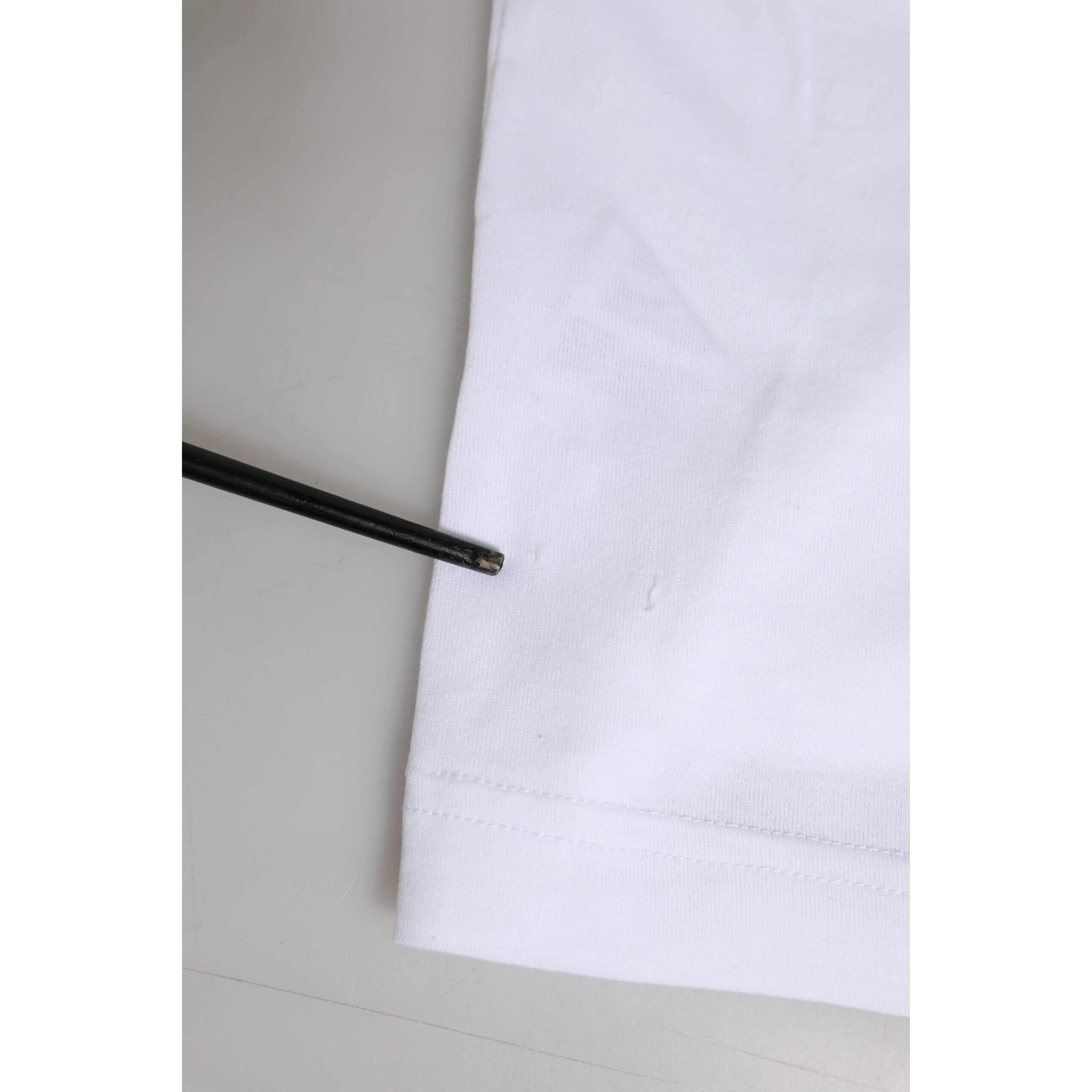 White Logo Crew Neck Short Sleeves T-shirt