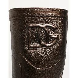 Metallic Bronze Pull On Rain Boots Shoes