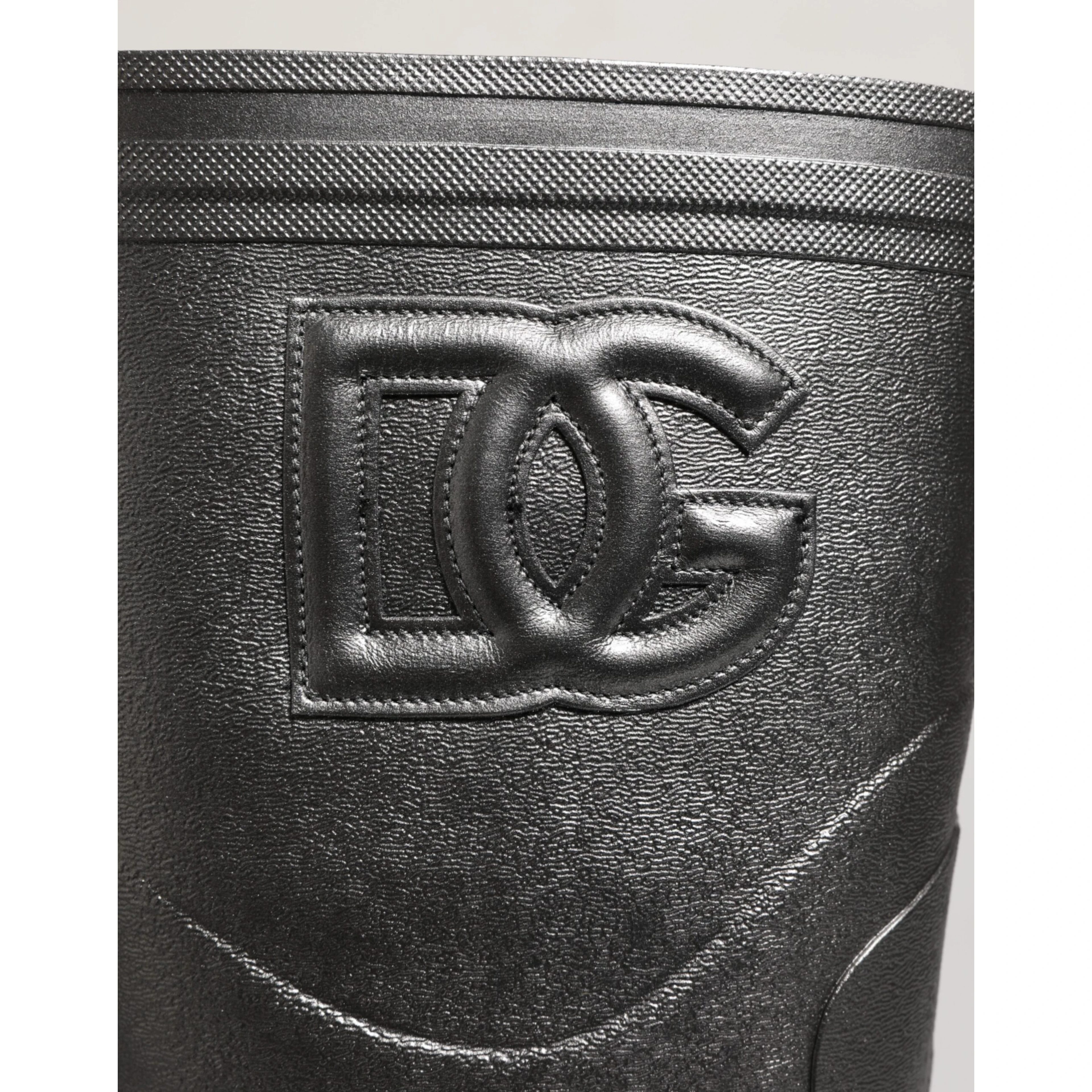 Black Argento Pull On Rain Boots Shoes